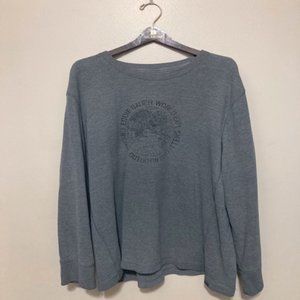 Eddie Bauer Grey Long Sleeve 2XL